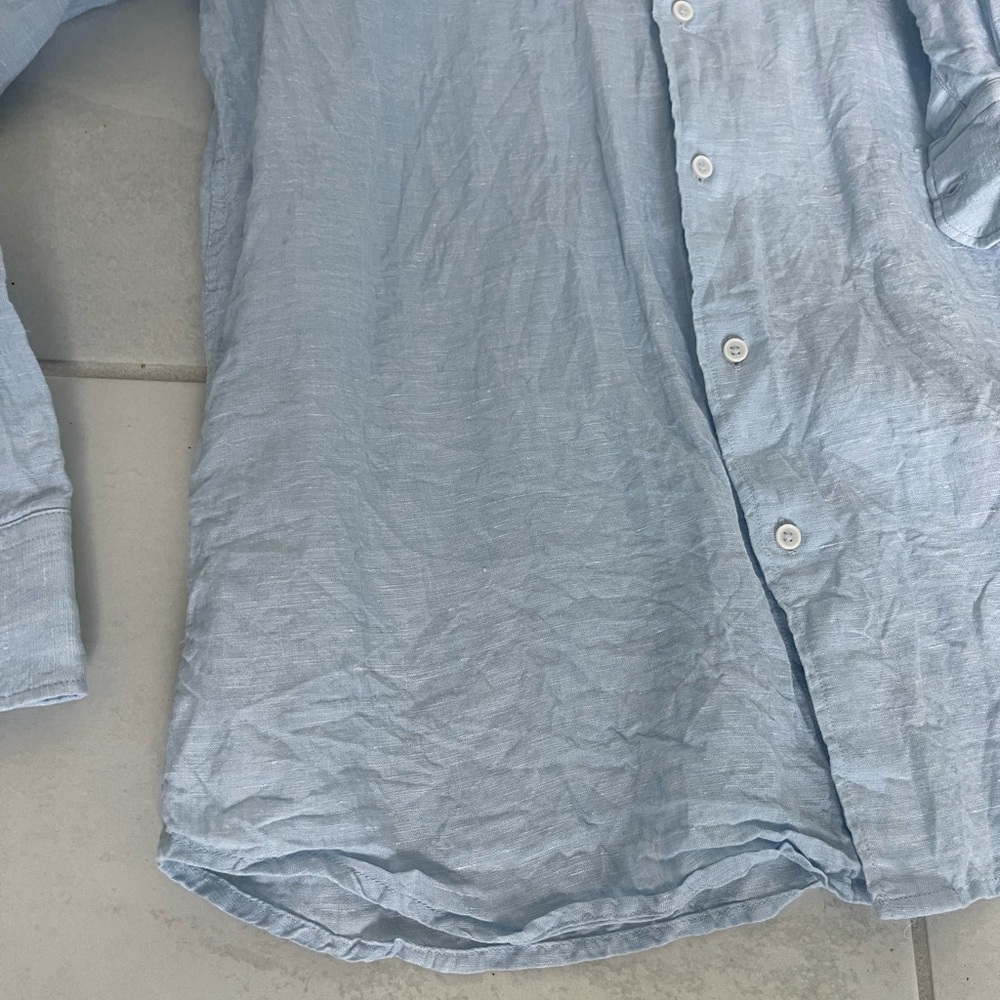 Porter & Ash Bundle 2 100% Linen Button Ups Size Medium Color Baby Blue - Picture 14 of 14